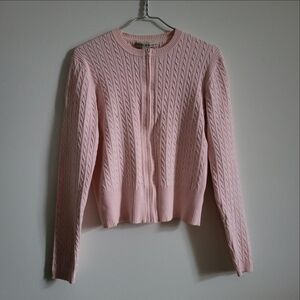 Pink Cable Knit Sweater